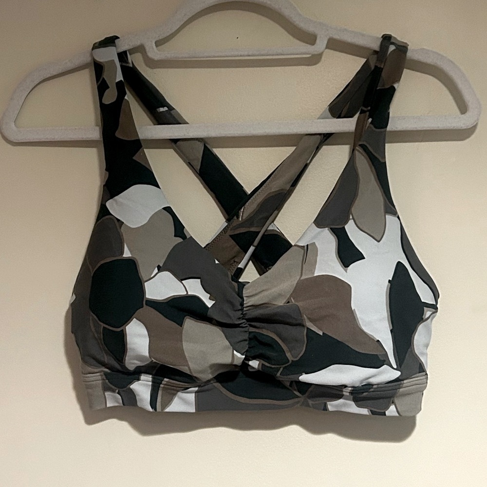 Aerie Offline Camo Real Me Medium Support Sports Bra Sz Lg